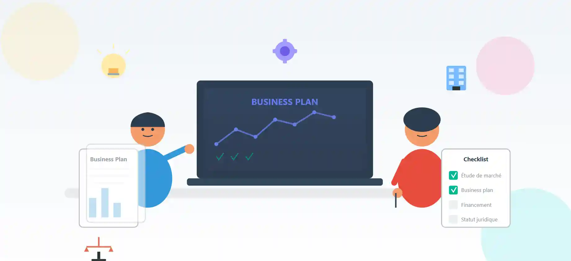 Illustration business plan création d'entreprise