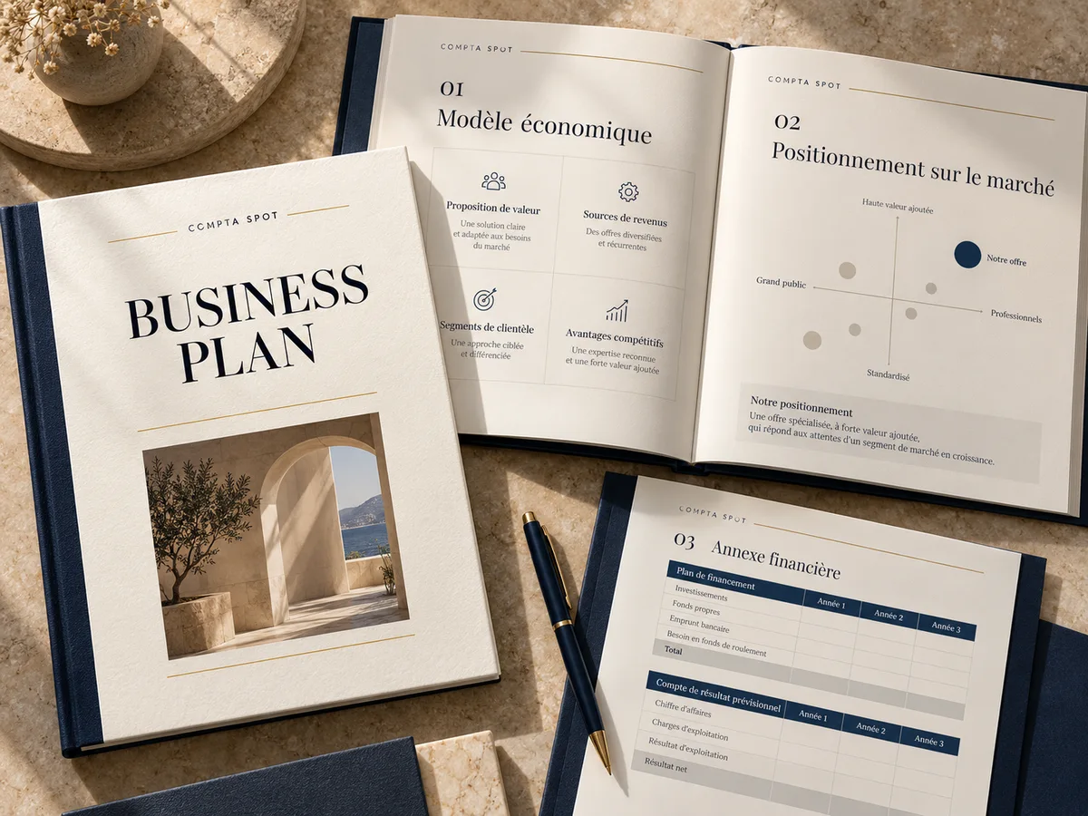 Illustration du livrable : Business plan et prévisionnel financier